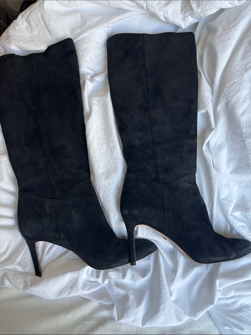 Sam Edelman Black Suede Over-the-Knee Stiletto Boots